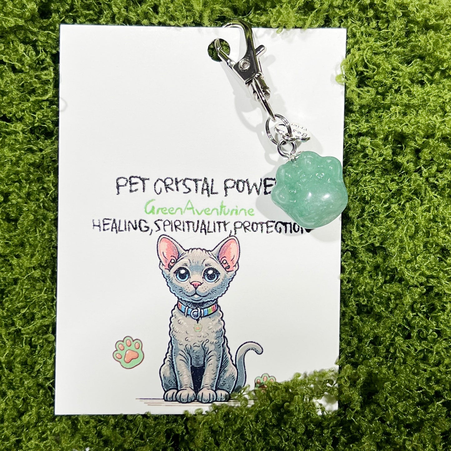 703 Crystal Cat Paw Pet Pendant - Gentle Comfort for the Soul