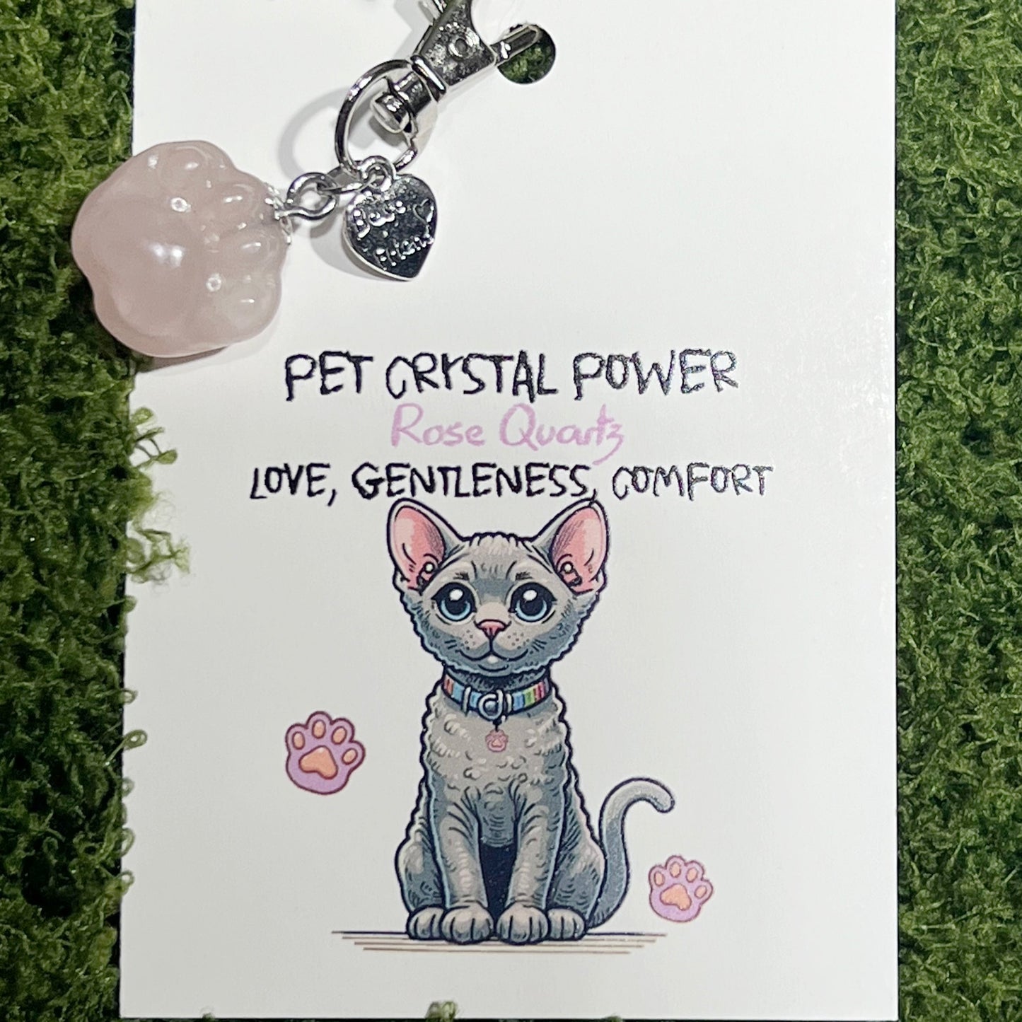 703 Crystal Cat Paw Pet Pendant - Gentle Comfort for the Soul