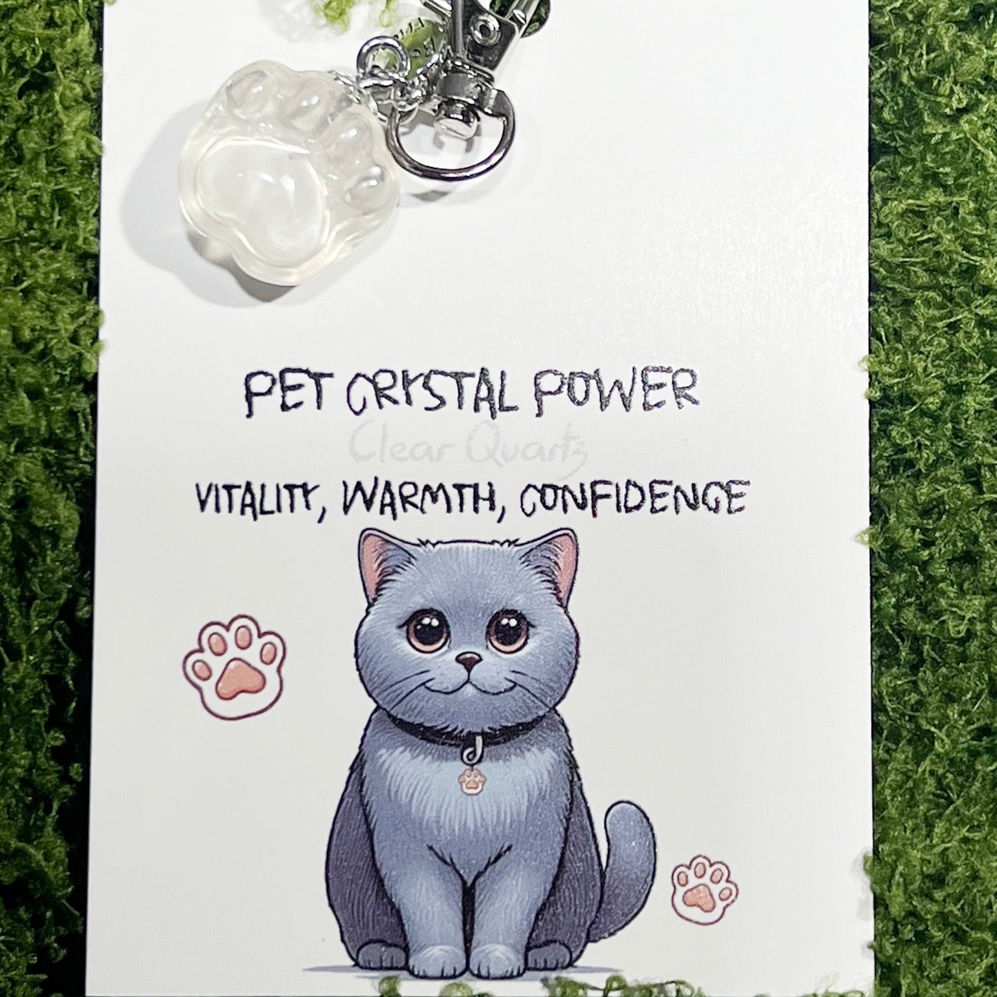 703 Crystal Cat Paw Pet Pendant - Gentle Comfort for the Soul