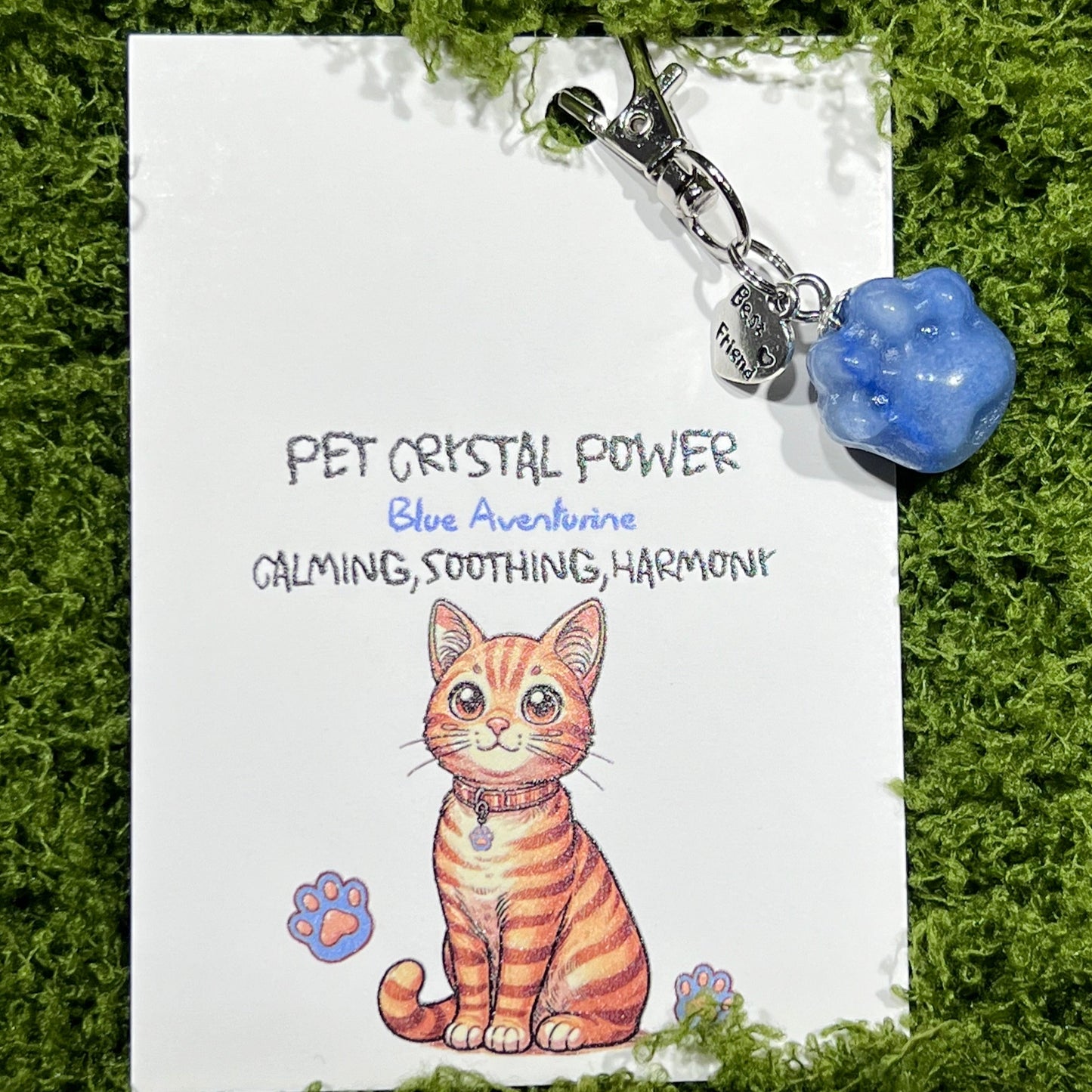 703 Crystal Cat Paw Pet Pendant - Gentle Comfort for the Soul