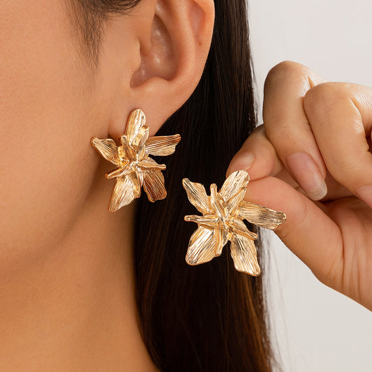 4018 Star flower stud earrings