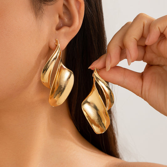 4020 Irregular wave drop earrings