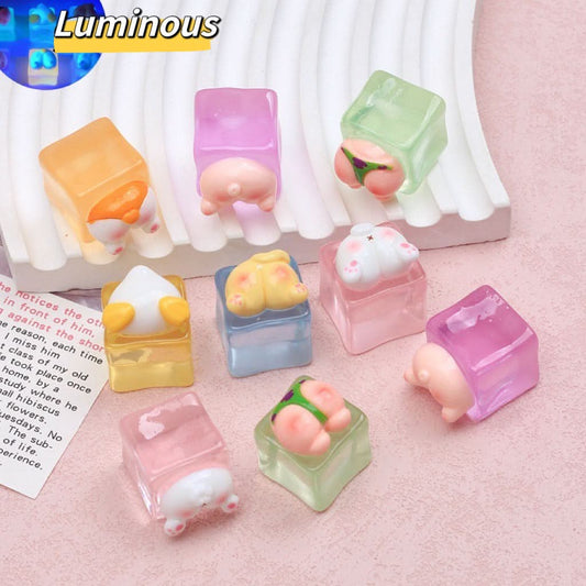 912 Luminous Animal Butt Ice Cube Lucky Pair Pick in livestream