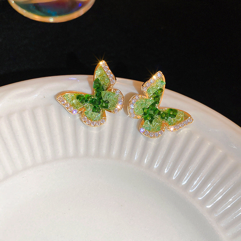 2009 Green Butterfly Earrings