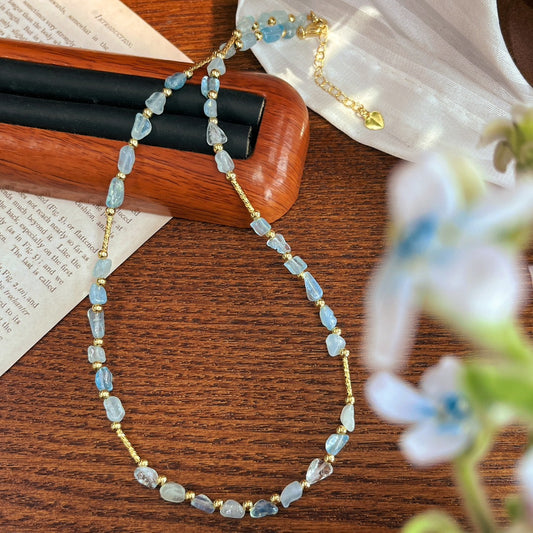 5004 Romantic Summer Days Natural Aquamarine Necklace