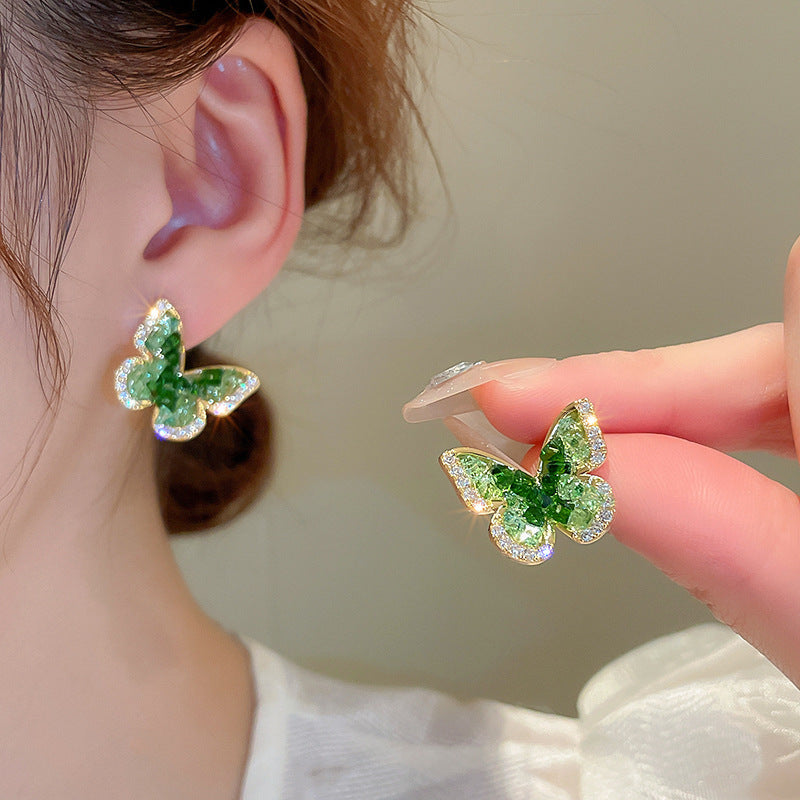 2009 Green Butterfly Earrings