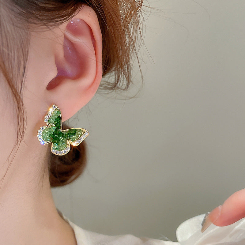 2009 Green Butterfly Earrings