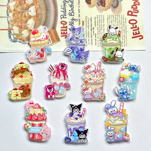 931 Sanrio Acrylic Charms Lucky Pair Pick in livestream