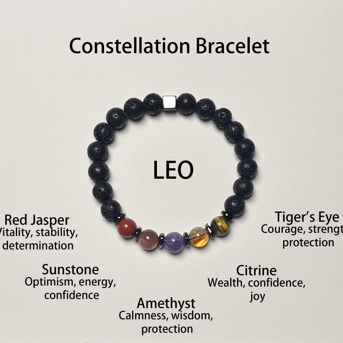 704 The Power of the Stars, the Light of Protection - Twelve Zodiac Guardian Crystal Bracelets