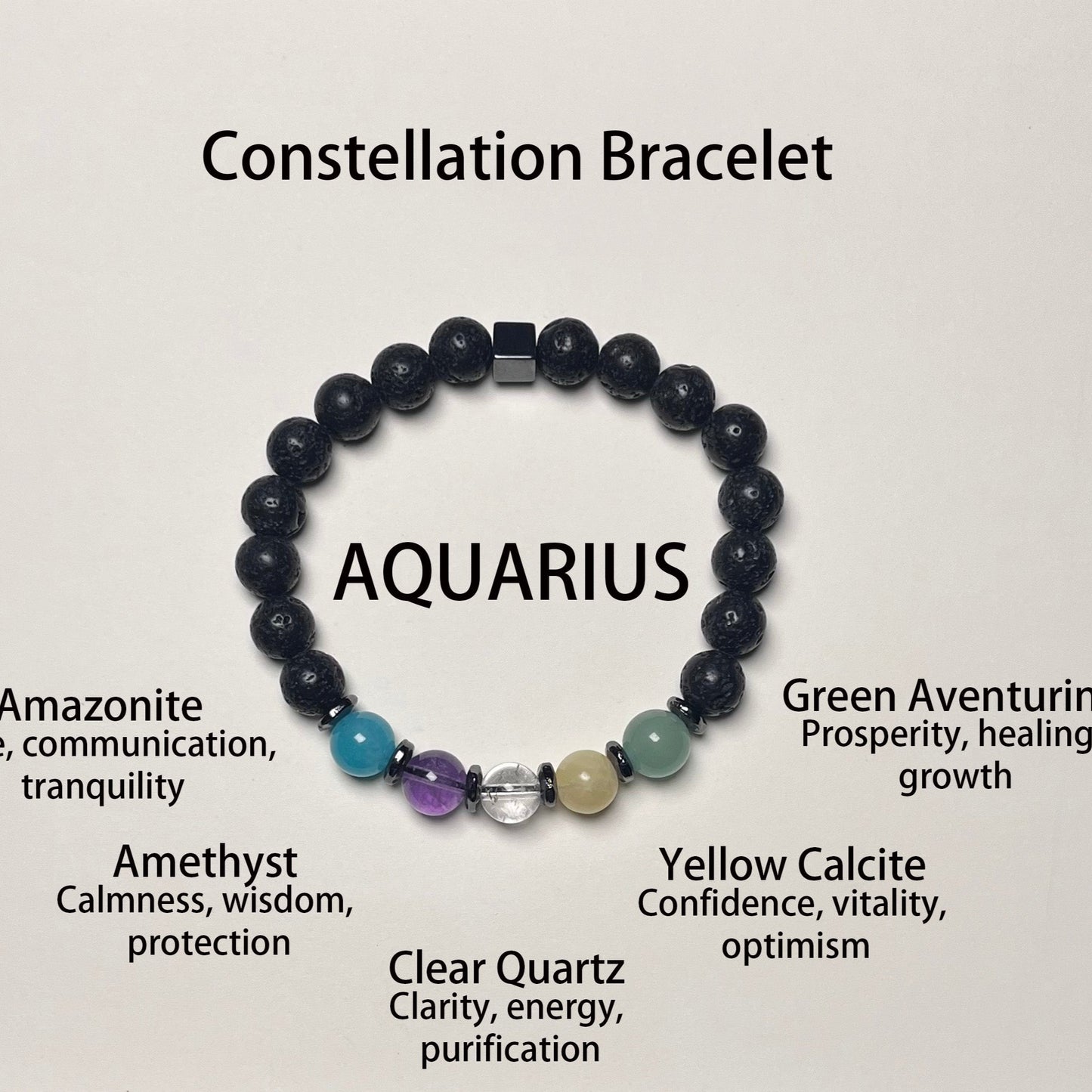 704 The Power of the Stars, the Light of Protection - Twelve Zodiac Guardian Crystal Bracelets